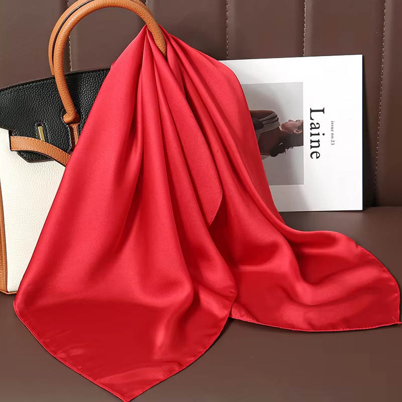 Luxury Bags In China - 럭셔리 솔리드 컬러 실크 스카프 여성용