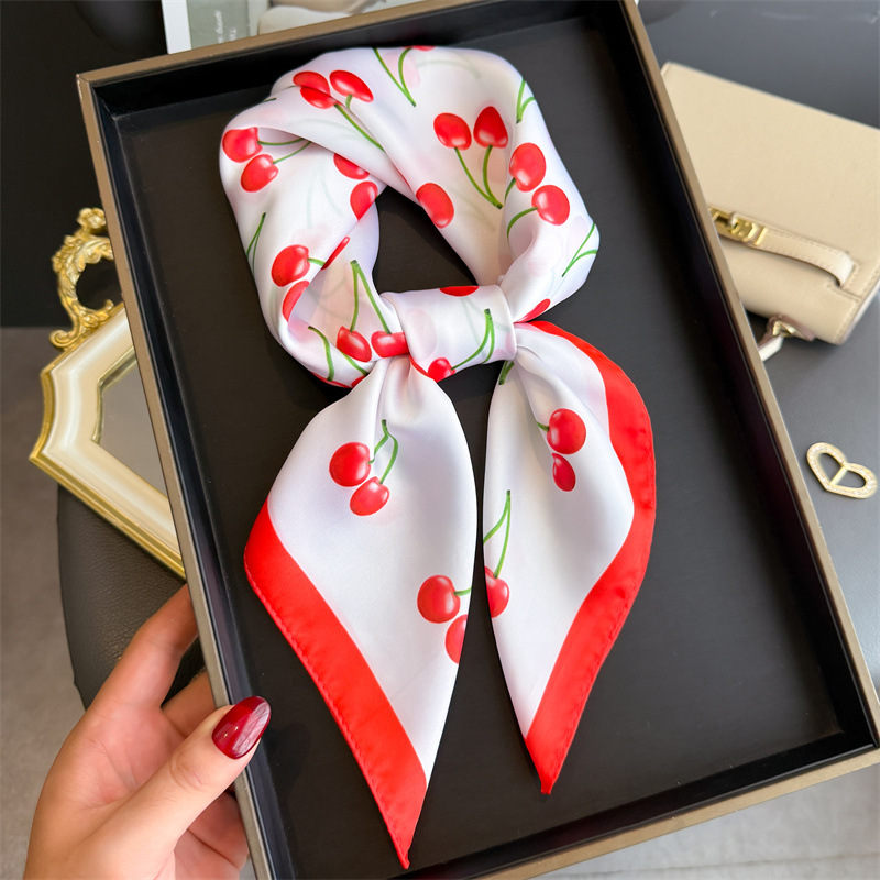 Luxury Bags In China - 럭셔리 스퀘어 새틴 스카프 여성 귀여운