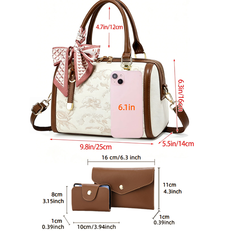 라이트 럭셔리 자수 여성 핸드백, 3종 여성 가방 세트 - Luxury Bags & Leather Repair Of Atlanta Photos 리뷰 및 가격