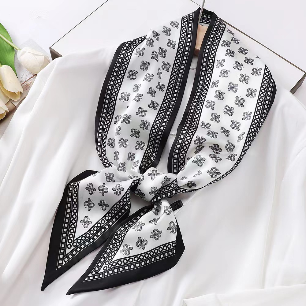 럭셔리 얼룩말 프린트 실크 스퀘어 스카프 여성용 부드러 - Luxury Bags In China 리뷰 및 가격