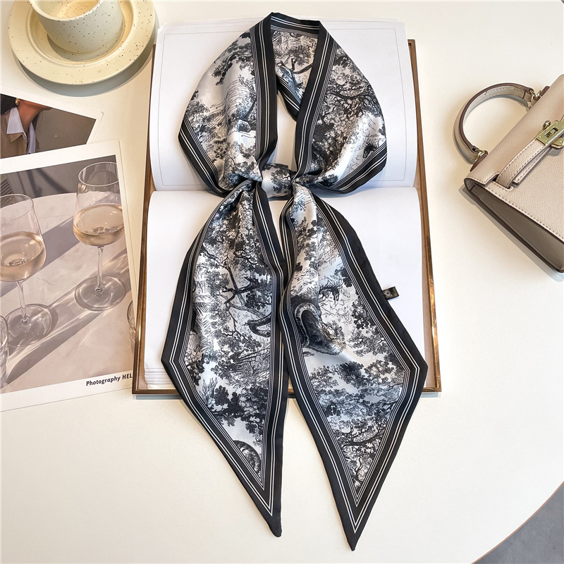 럭셔리 롱 네크스카프 스키니 헤어밴드 여성 실크 스카프 - Luxury Bags In China 리뷰 및 가격