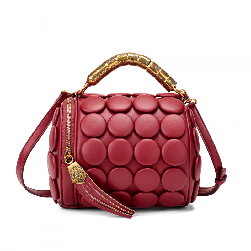 2026 새로운 디자인 여성 레트로 버튼 가죽 핸드백  - Luxury Bags Youtube 리뷰 및 가격